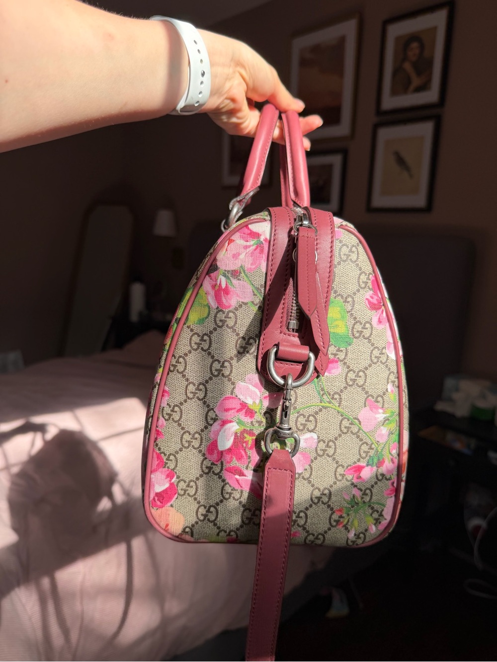 Gucci GG Supreme Blooms Boston Bag - Picture 3 of 11